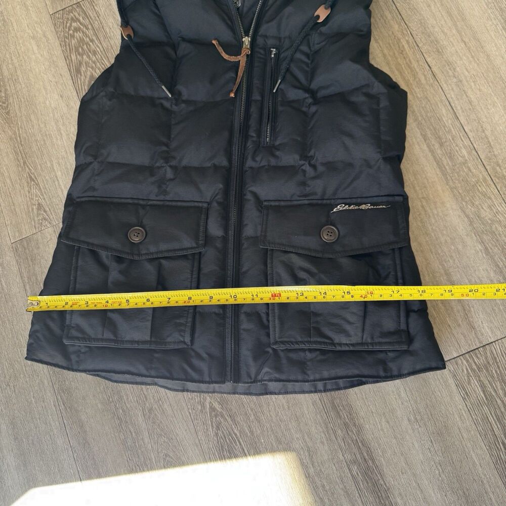 Eddie Bauer Women's Yukon Classic Fitted Down Vest Sz S Black Cabin Core MP $179 - Picture 9 of 15